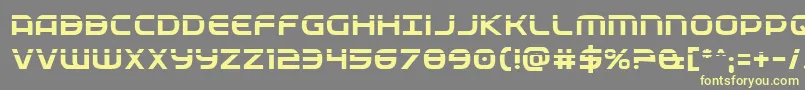 Fedservicelaser-Schriftart – Gelbe Schriften auf grauem Hintergrund
