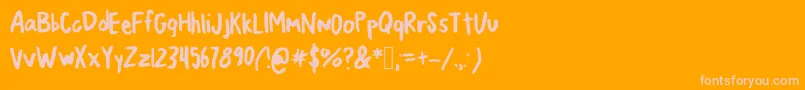 JumpingJacks Font – Pink Fonts on Orange Background
