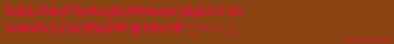 JumpingJacks Font – Red Fonts on Brown Background