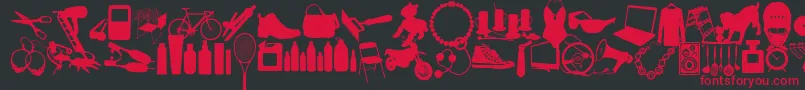 WcSoldOutCBta Font – Red Fonts on Black Background
