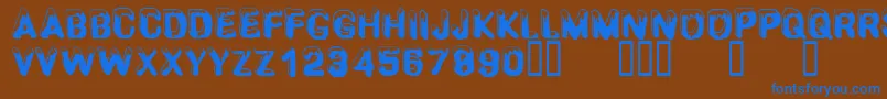 CfsnowballRegular Font – Blue Fonts on Brown Background