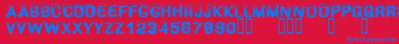 CfsnowballRegular Font – Blue Fonts on Red Background