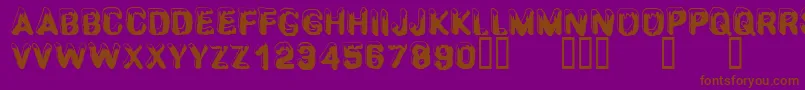 CfsnowballRegular Font – Brown Fonts on Purple Background