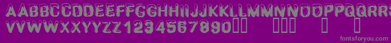 CfsnowballRegular Font – Gray Fonts on Purple Background