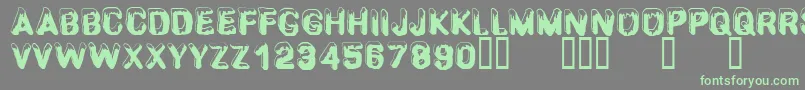 CfsnowballRegular Font – Green Fonts on Gray Background