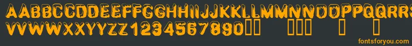 CfsnowballRegular Font – Orange Fonts on Black Background