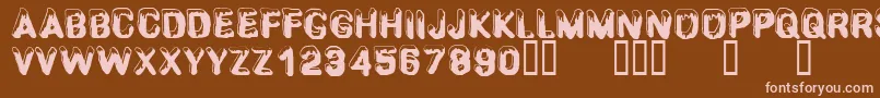 CfsnowballRegular Font – Pink Fonts on Brown Background