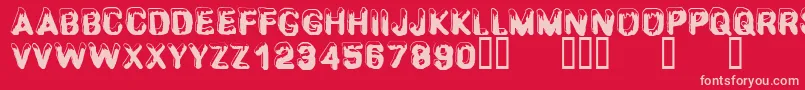 CfsnowballRegular Font – Pink Fonts on Red Background