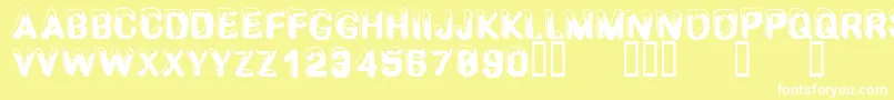 CfsnowballRegular Font – White Fonts on Yellow Background