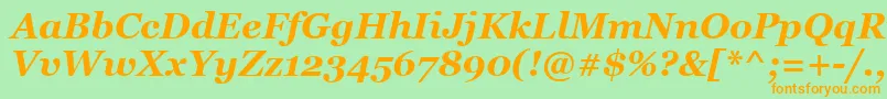 Georgiaz Font – Orange Fonts on Green Background