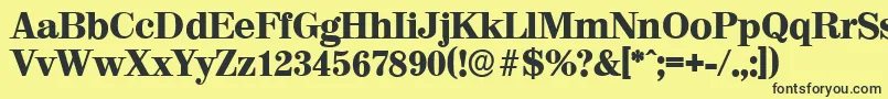 ValenciaserialHeavyRegular Font – Black Fonts on Yellow Background