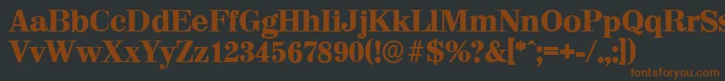 ValenciaserialHeavyRegular-fontti – ruskeat fontit mustalla taustalla