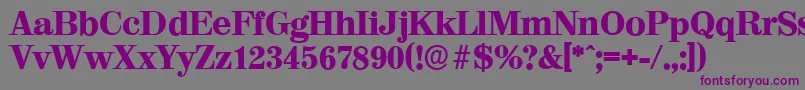 ValenciaserialHeavyRegular Font – Purple Fonts on Gray Background