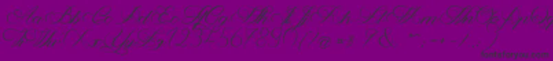 MagnoliaLight Font – Black Fonts on Purple Background