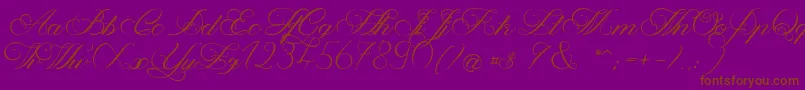 MagnoliaLight Font – Brown Fonts on Purple Background