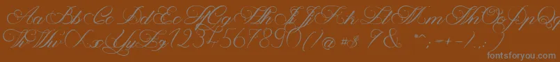 MagnoliaLight Font – Gray Fonts on Brown Background