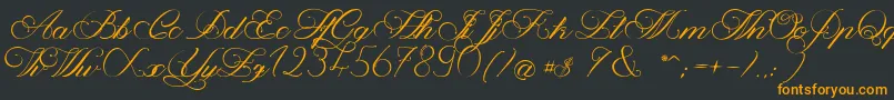 MagnoliaLight Font – Orange Fonts on Black Background