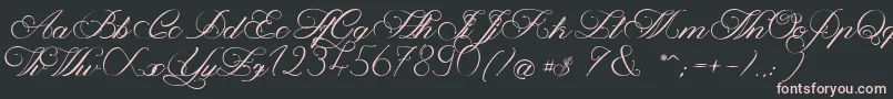 MagnoliaLight Font – Pink Fonts on Black Background