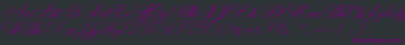 MagnoliaLight Font – Purple Fonts on Black Background