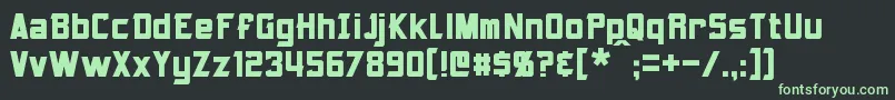 Armorhide Font – Green Fonts on Black Background