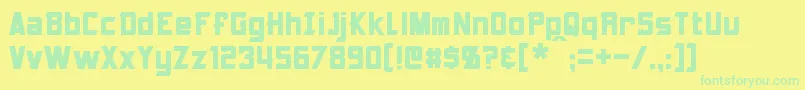 Armorhide Font – Green Fonts on Yellow Background
