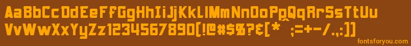 Armorhide Font – Orange Fonts on Brown Background