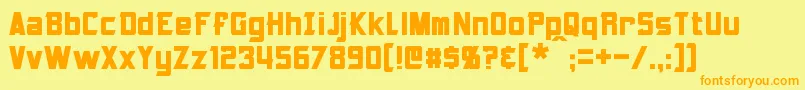 Armorhide Font – Orange Fonts on Yellow Background