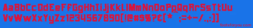 Armorhide Font – Red Fonts on Blue Background