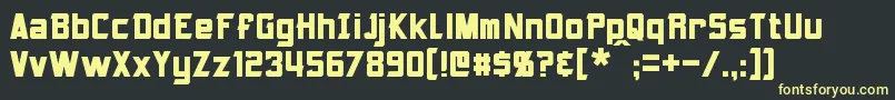 Armorhide Font – Yellow Fonts on Black Background