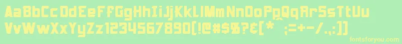 Armorhide Font – Yellow Fonts on Green Background