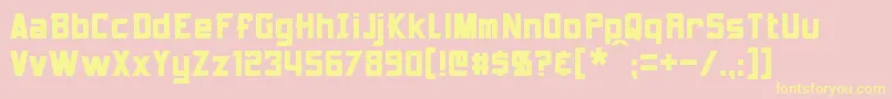 Armorhide Font – Yellow Fonts on Pink Background