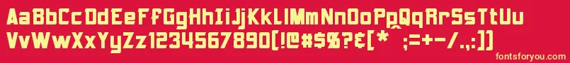 Armorhide Font – Yellow Fonts on Red Background