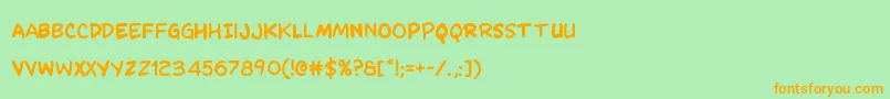 Kangaroocourt Font – Orange Fonts on Green Background