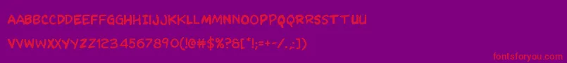 Kangaroocourt Font – Red Fonts on Purple Background