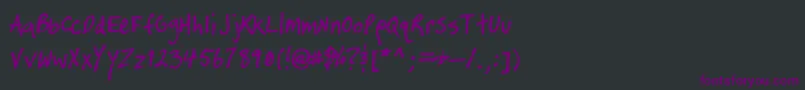 TimtasticHand Font – Purple Fonts on Black Background