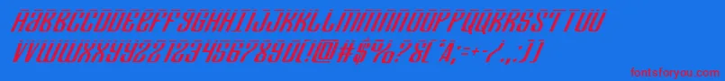 Departmenthlaserital Font – Red Fonts on Blue Background