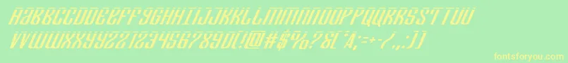 Departmenthlaserital Font – Yellow Fonts on Green Background