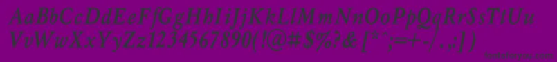 MyslnarrowcBolditalic Font – Black Fonts on Purple Background