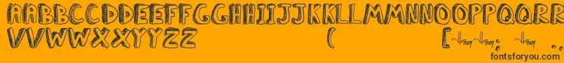 ClassboreddomJl Font – Black Fonts on Orange Background