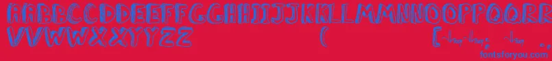 ClassboreddomJl Font – Blue Fonts on Red Background