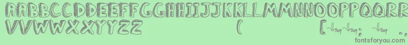 ClassboreddomJl Font – Gray Fonts on Green Background