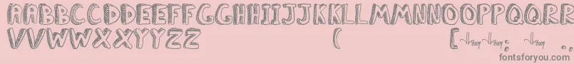 ClassboreddomJl Font – Gray Fonts on Pink Background