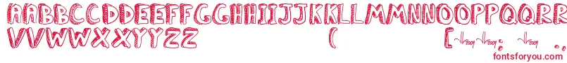 ClassboreddomJl Font – Red Fonts on White Background