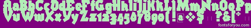 Bigbroken Font – Green Fonts on Purple Background