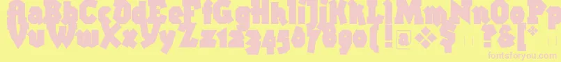 Bigbroken Font – Pink Fonts on Yellow Background