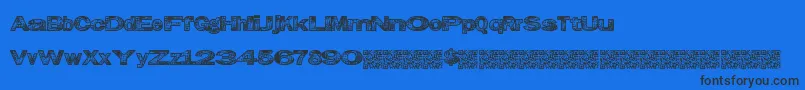 Grungekids Font – Black Fonts on Blue Background