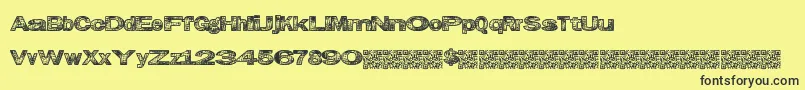 Grungekids Font – Black Fonts on Yellow Background