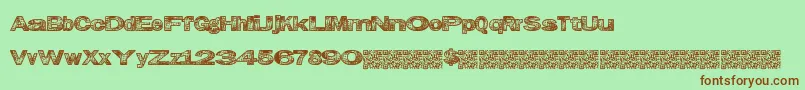 Grungekids Font – Brown Fonts on Green Background