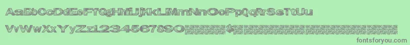 Grungekids Font – Gray Fonts on Green Background