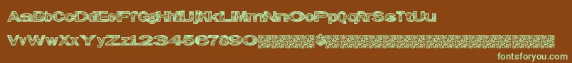 Grungekids Font – Green Fonts on Brown Background